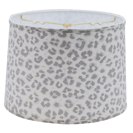Cloth & Wire Drum Hardback Lampshade with Washer Fitter, Grey
