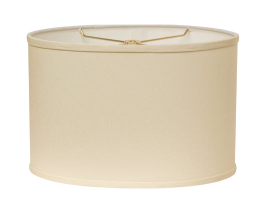 Slant Retro Oval Hardback Lampshade with Washer Fitter, Egg, 8" x 12" x 8"