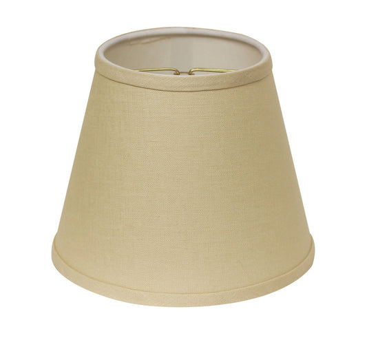Slant Empire Hardback Lampshade with Bulb Clip, Beige, 8" x 8" x 6.5"