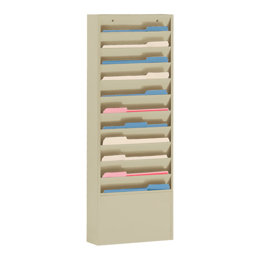 Durham Mfg Literature Rack, 11 Large Pockets, Tan