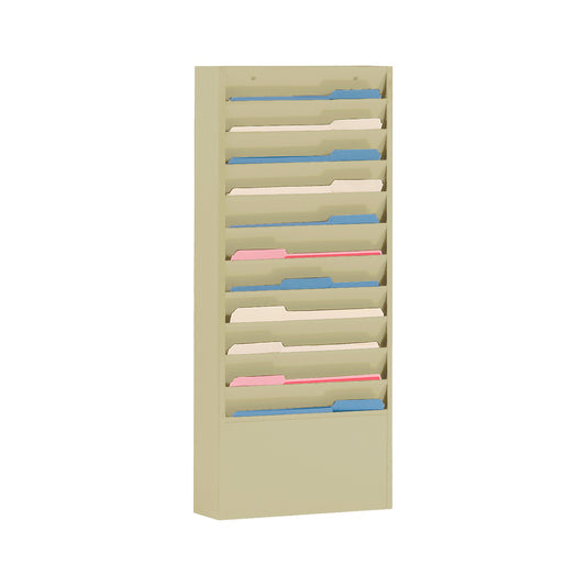 Durham Mfg Literature Rack, 10 Large Pockets, Tan
