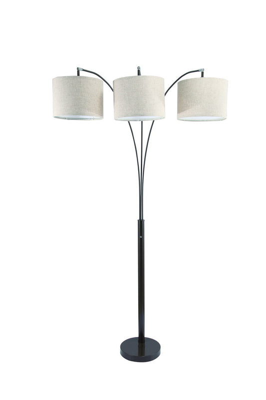 84" Tall Metal Floor 3-Arch Lamp "Novalit", Espresso