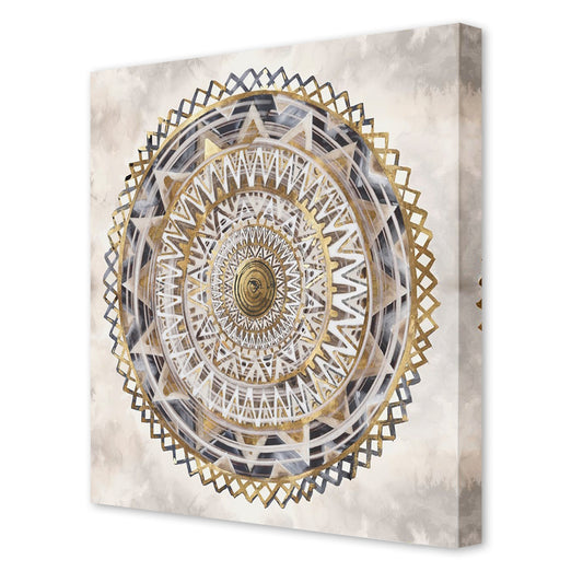 Golden Medallion, Fine Art Giclee Print on Gallery Wrap Canvas, 30" x 30"