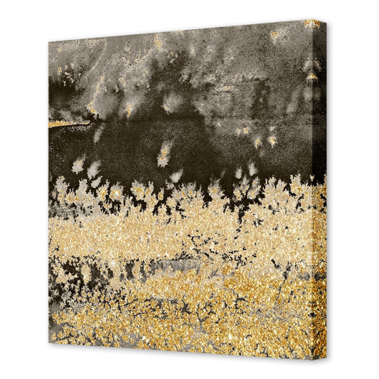 Gold Winds Square I, Fine Art Giclee Print on Gallery Wrap Canvas, 30" x 30"