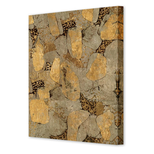Gilded Stone Gold II, Fine Art Giclee Print on Gallery Wrap Canvas, 30" x 38"