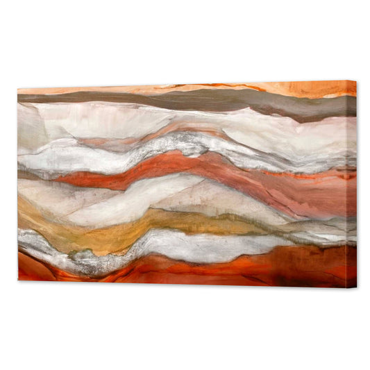 Waves Cinnamon Version, Fine Art Giclee Print on Gallery Wrap Canvas, 47" x 30"