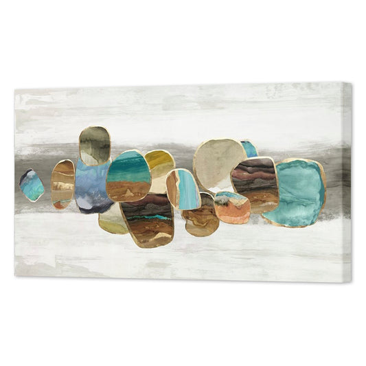 Glided Stones, Fine Art Giclee Print on Gallery Wrap Canvas, 60" x 30"