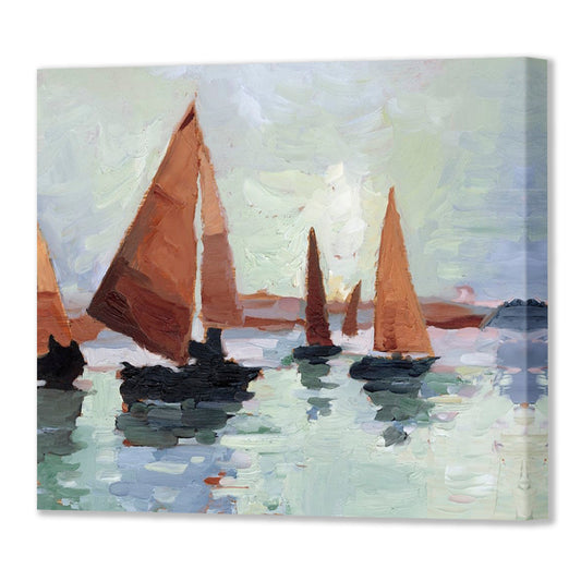 Sunset Harbor I, Fine Art Giclee Print on Gallery Wrap Canvas, 38" x 30"