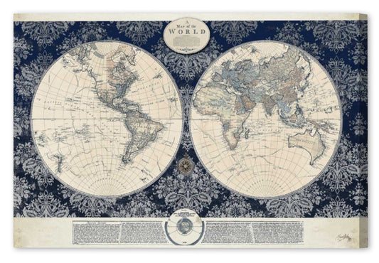 BLUE MAP OF THE WOLRD