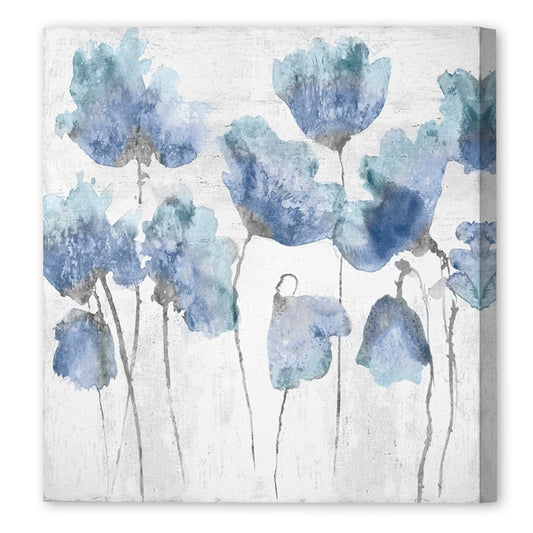 Indigo Friends I, Fine Art Giclee Print on Gallery Wrap Canvas, 30" x 30"