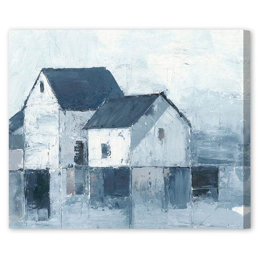 Indigo Barns I, Fine Art Giclee Print on Gallery Wrap Canvas, 40" x 30"