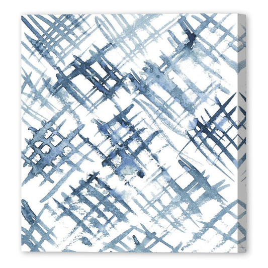Indigo Ripple VIII, Fine Art Giclee Print on Gallery Wrap Canvas, 24" x 24"