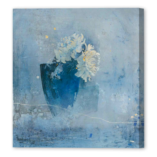 Blue Magnificence I, Fine Art Giclee Print on Gallery Wrap Canvas, 30" x 30"