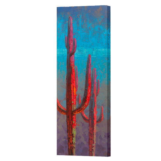 Red Guardian 2, Fine Art Giclee Print On Gallery Wrap Canvas, 36" x 12"