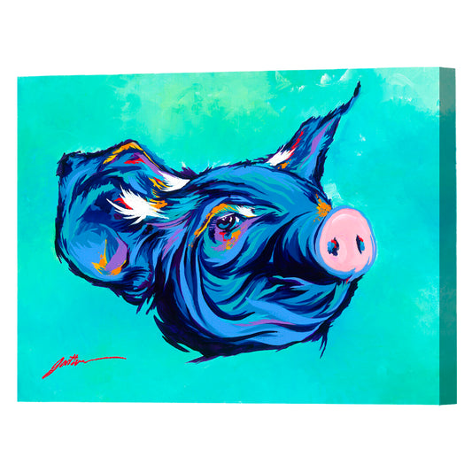 Porker, Fine Art Giclee Print On Gallery Wrap Canvas, 24" x 30"