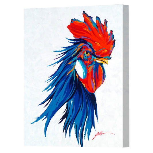 Ragin' Red, Fine Art Giclee Print On Gallery Wrap Canvas, 40" x 32"