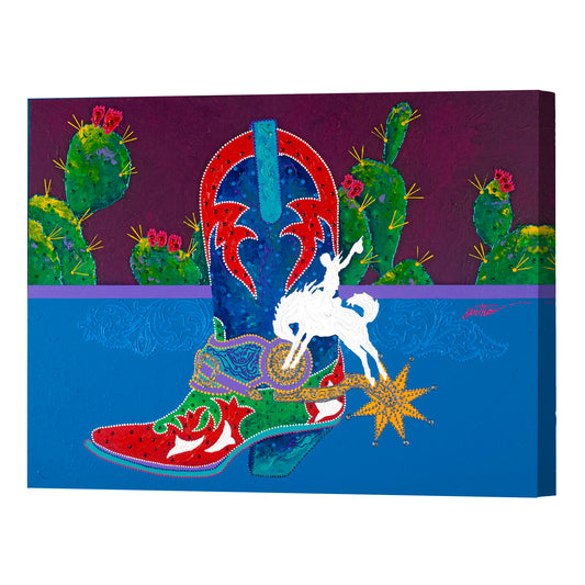 Yippee Yi Yo, Fine Art Giclee Print On Gallery Wrap Canvas, 30" x 40"