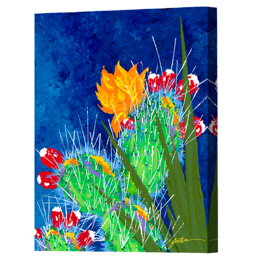 Desert Garden, Fine Art Giclee Print On Gallery Wrap Canvas, 32" x 24"