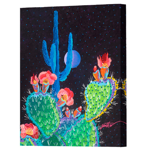 Full Moon, Fine Art Giclee Print On Gallery Wrap Canvas, 30" x 24"