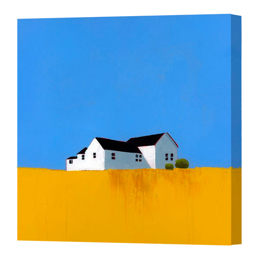 Field Of Gold, Fine Art Giclee Print On Gallery Wrap Canvas, 36" x 36"