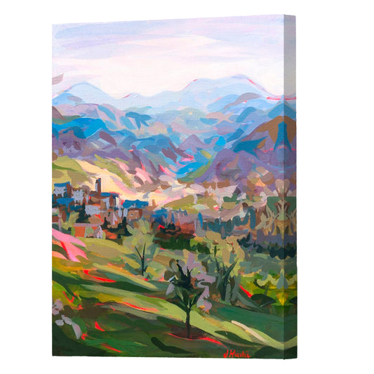 Italian Hillside, Fine Art Giclee Print On Gallery Wrap Canvas, 32" x 24"