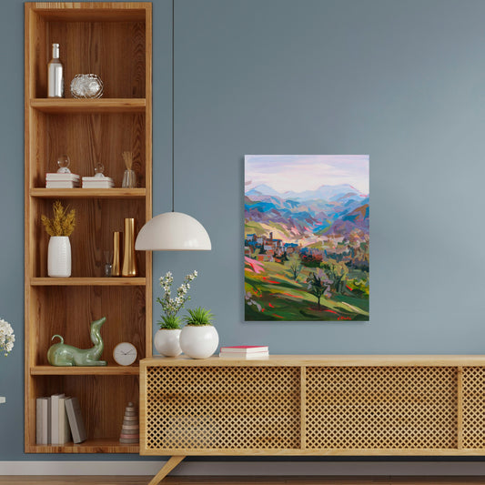 Italian Hillside, Fine Art Giclee Print On Gallery Wrap Canvas, 32" x 24"