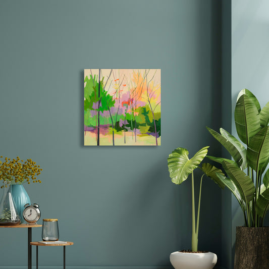 Landscape #4, Fine Art Giclee Print On Gallery Wrap Canvas, 24" x 24"