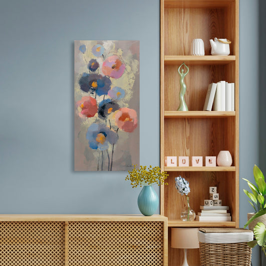 Delicate Floral I, Fine Art Giclee Print On Gallery Wrap Canvas, 40" x 20"