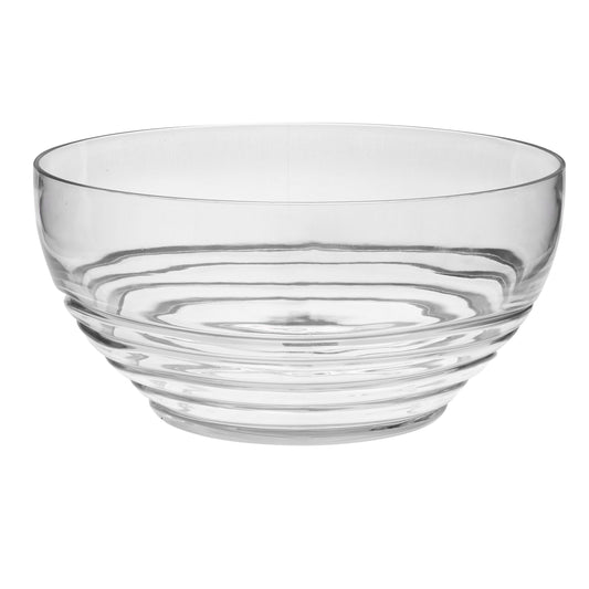 Swirl Acrylic Large Serving Bowls, BPA-Free, Clear