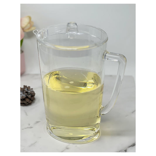 Oval Halo Plastic Water Pitcher with Lid, 2.75 Qt, Clear