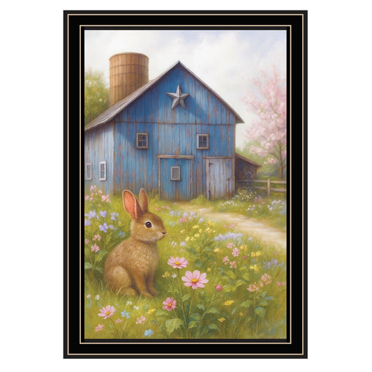 "Hopping into Spring" by Anthony Smith, Ready to Hang Framed Print, Black Frame