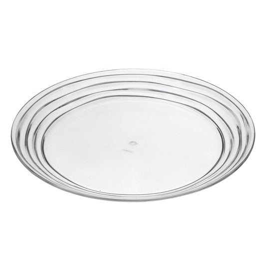 Swirl Acrylic Dinner Plates Set of 4, 12 Inch, BPA-Free, Clear