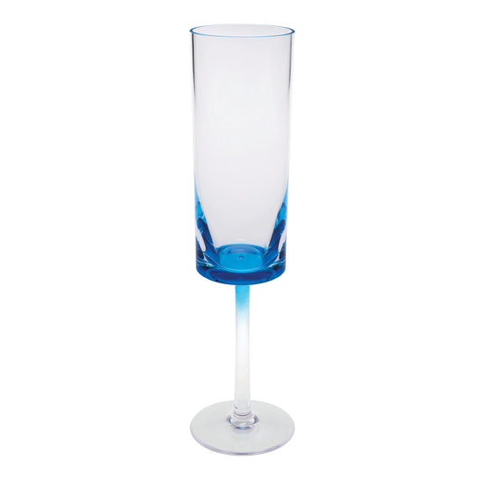 Oval Halo Champagne Flutes Set of 4, 4oz, Blue