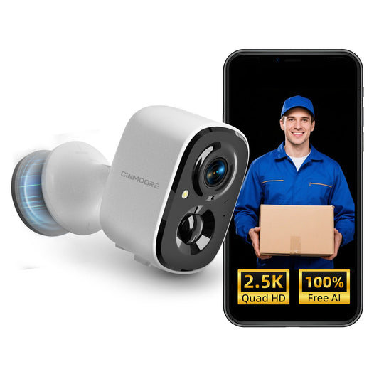 SecureView Smart Outdoor WiFi Camera with AI Detection, Night Vision & Siren Alarm
