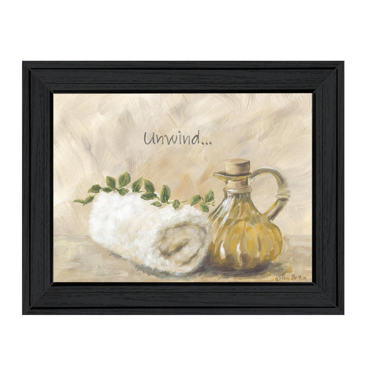 "Unwind in the Bath" by Pam Britton , Ready to Hang Framed Print, Black Frame