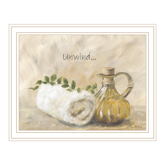 "Unwind in the Bath" by Pam Britton , Ready to Hang Framed Print, White Frame
