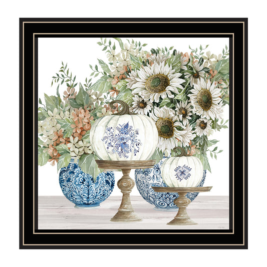 "Fall Still Life" by Cindy Jacobs, Ready to Hang Framed Print, Black Frame
