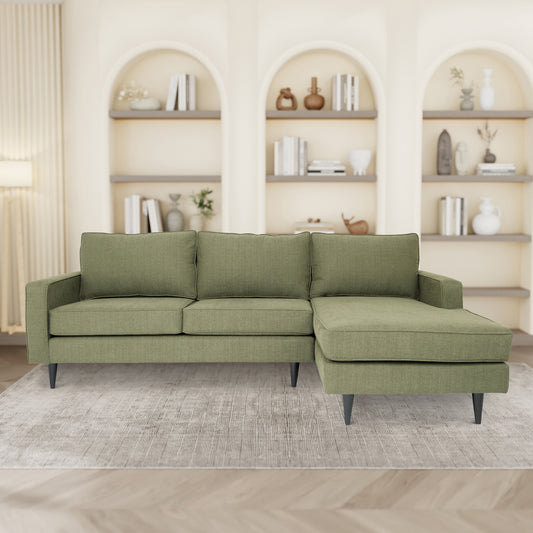 Coast to Coast Sofas Green L-Shaped Sectional Sofa