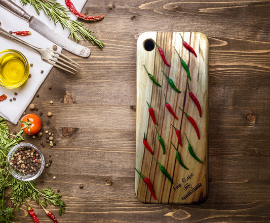 Fab Slabs Natural Solid Wood Cutting Board, Medium Wooden Cutting Boards for Kitchen, Meat Cutting Board, Wooden Chopping Board, 17.72" x 9.05"