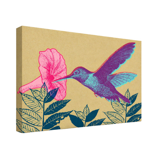 Vibrant Moment in Flight - Fine Art Giclee Print on Gallery Wrapped Canvas, 15" x 20"