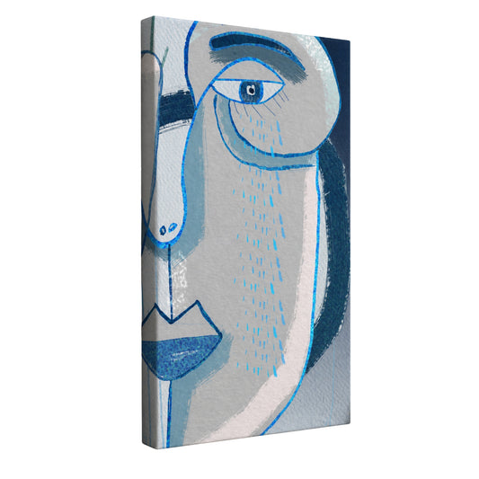 Blue Expression - Fine Art Giclee Print on Gallery Wrapped Canvas, 20" x 15"