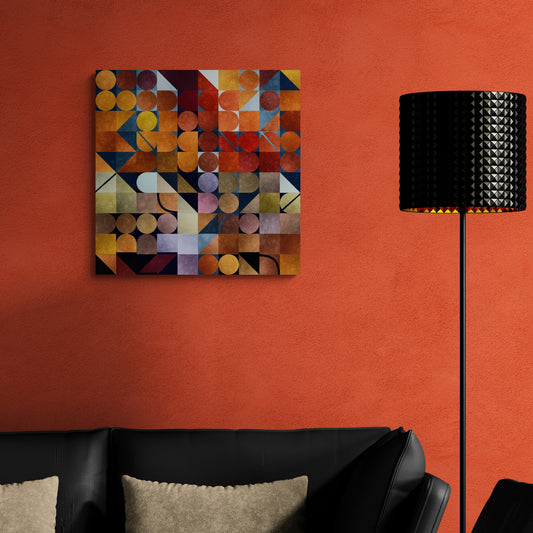 Color Mosaic - Fine Art Giclee Print on Gallery Wrapped Canvas, 16" x 16"