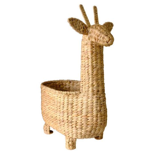 Handwoven Giraffe Basket Ð Natural Animal-Shaped Storage Bin for Nursery or Kids' Room