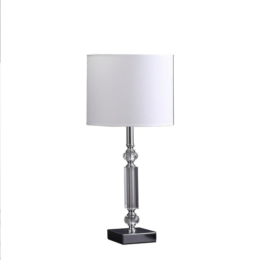 19.75" In Elon Cut Crystal Column Modern Table Lamp