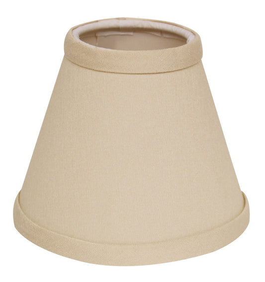Slant Hardback Chandelier Lampshade with Flame Clip, Oyster (Set of 6)