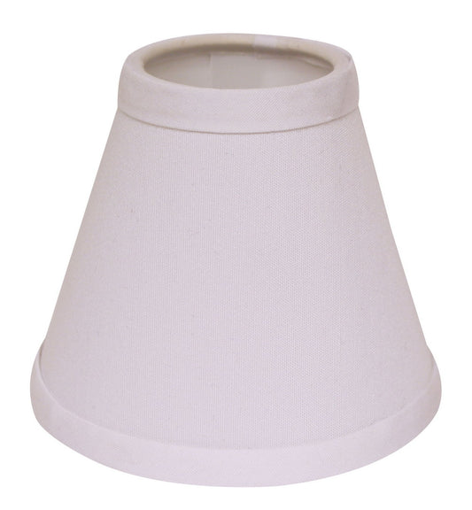 Slant Hardback Chandelier Lampshade with Flame Clip, White (Set of 6), 5" x 5" x 4"