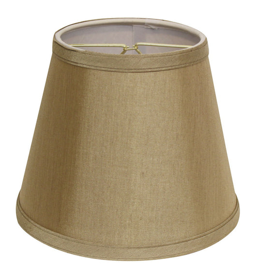 Slant Empire Hardback Lampshade with Bulb Clip, Tan