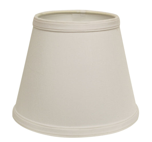 Cloth & Wire Empire Hardback No Slub Lampshade with Uno Fitter, White Natural Fabric Lampshade for Table Lamps, 6" Top x 12" Bottom x 8" Height