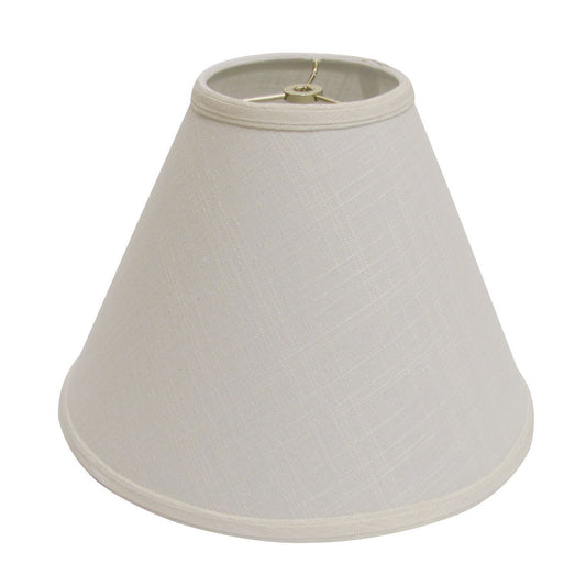 Cloth & Wire Deep Cone Hardback Lampshade with Washer Fitter, Off White Fabric Lampshade for Table Lamps, Natural Linen, 6" Top x 19" Bottom x 13" Height