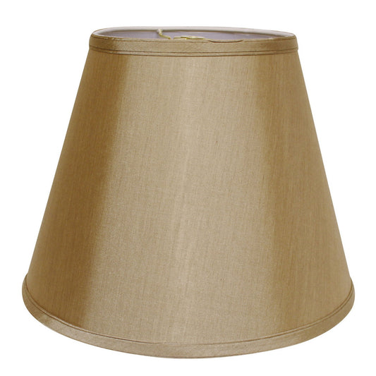Deep Empire Hardback Lampshade, Tan Fabric, 10" x 18" x 13"